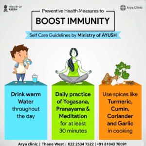 Self care for immunity boosting guidelines by ministry of Ayush